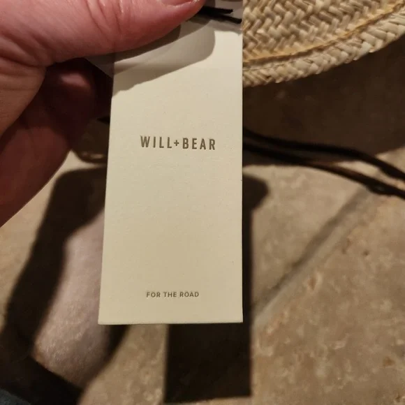 NWT Will + Bear Unisex Rider Bone White Palm Straw Sun Hat UPF50 Gifts Vacation Rider Bone | White Palm Straw Hat – Will & Bear America main image 4